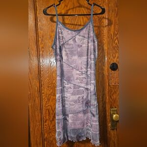 Horoscopez Purple Mesh Y2K 90s Dress Dolls Kill Plus 2X Goth Witch